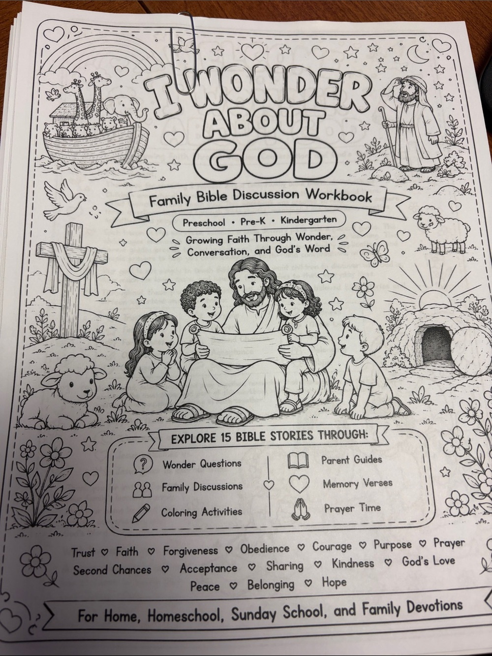 I Wonder About God - Family Bible Discussion Workbook (Kids)